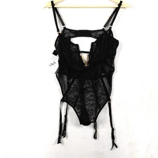 Dreamgirl Bodysuit Womens Large Black Lace Lingerie Teddy Bustier 12765 New Sexy