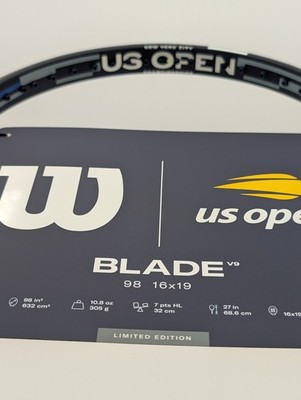 New US Open 2025 Wilson Blade 98 V9 Tennis Racquet unstrung Grip 4