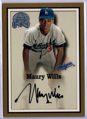 2000 Fleer Greats of the Game Baseball Maury Wills AUTO DODGERS