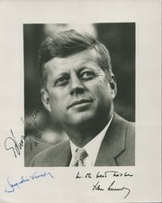 JACQUELINE B. KENNEDY - AUTOGRAPHED SIGNED PHOTOGRAPH WITH CO-SIGNERS