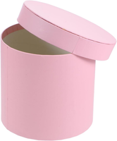 Runde Geschenkbox Mit Deckel, Mini Blumenbox Rosa, 14Cm Zylinder Pappschachteln