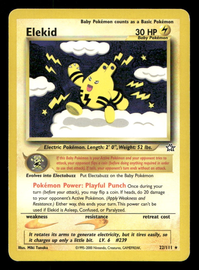Elekid 22/111 Neo Genesis Unlimited LP Pokemon