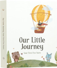 Baby Memory Book Keepsake   Simple  Personalized First 5 Years Milestone Journa