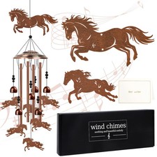 Horse Wind Chimes for Outside - Western Horse Gifts for Women Men, Memorial W...
