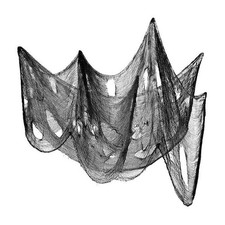 Black Creepy Cloth 30 x 71 Inch Halloween Haunted House Party Decor Gauze