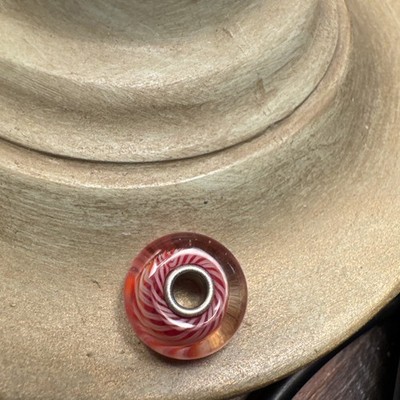 Trollbeads Unique Red Feather Glass Bead