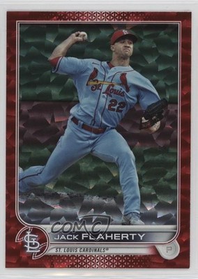 2022 Topps Series 2 Red Foilboard 37/199 Jack Flaherty #588 0nr3