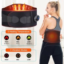 Electric Massage Belt Infrared Heated with Back Support Waist Vibration Massager