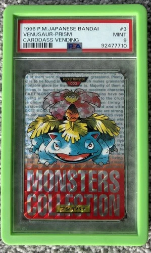 1996 Pokemon Bandai Carddass - Venusaur Red Prism #3 - PSA 9
