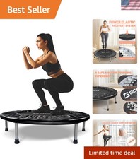 Compact Fitness Trampoline with High-Strength Springs - Fun Indoor Exercise