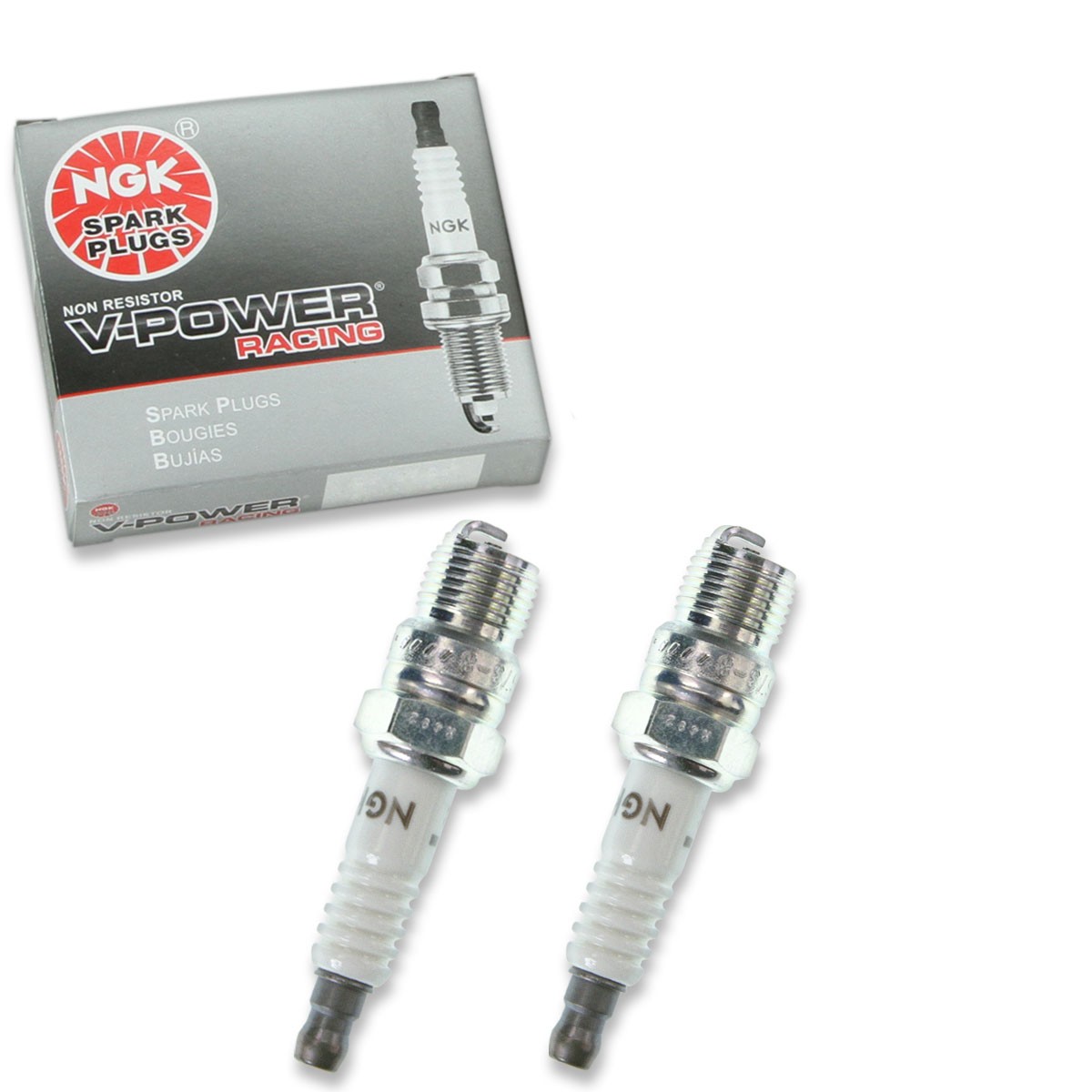 2 pc NGK 3249 R5673-8 V-Power Racing Spark Plugs for V61 BL3 AR134 AR133 AF1 ea