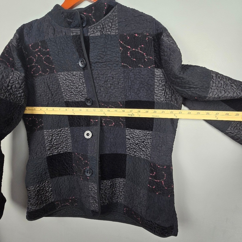 Donna Sharp Vintage Quilt Patchwork Button Up Jac… - image 12