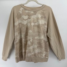 SONOMA Mujer XL Sudadera Raglán Tostado Camuflaje Mezcla de Algodón Ropa de Calle Aire Libre