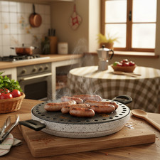 Mamù piastra grill Made in Italy janet 2 4 32 cm antiaderente in alluminio