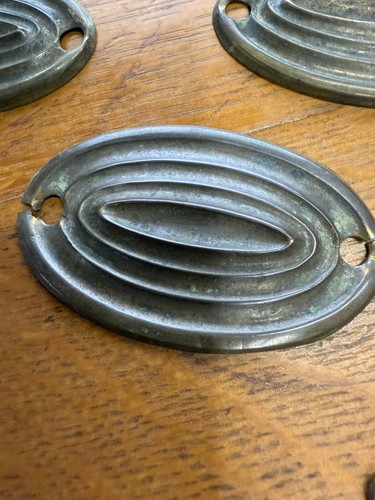 antique furniture brass Hepplewhite federal oval parts 13 plates tall chest - Picture 13 of 22