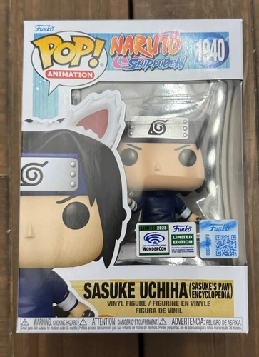 🔥 NEW FUNKO POP! SASUKE UCHIHA #1940 NARUTO WONDERCON W/ Soft Pop! Protector