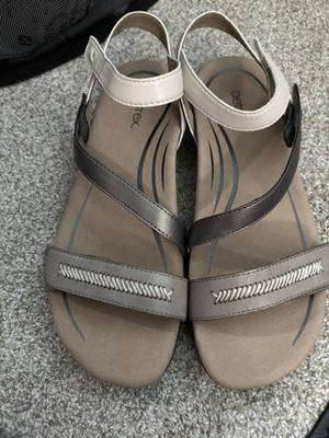 Aetrex Gabby Leather Adjustable Strap Sandal Women s Size 8.5 SE316W