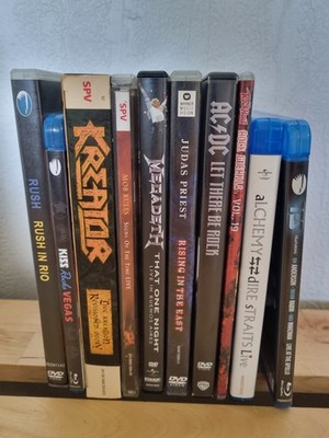 Rock Metal Konzerte DVD`s Rush in Rio Kiss Judas Priest Kreator AC DC Gebraucht 