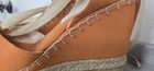 065. NWT Ralph Lauren Collection Orange Espadrille Heel - Size 9 - MSRP $295 — photo 4