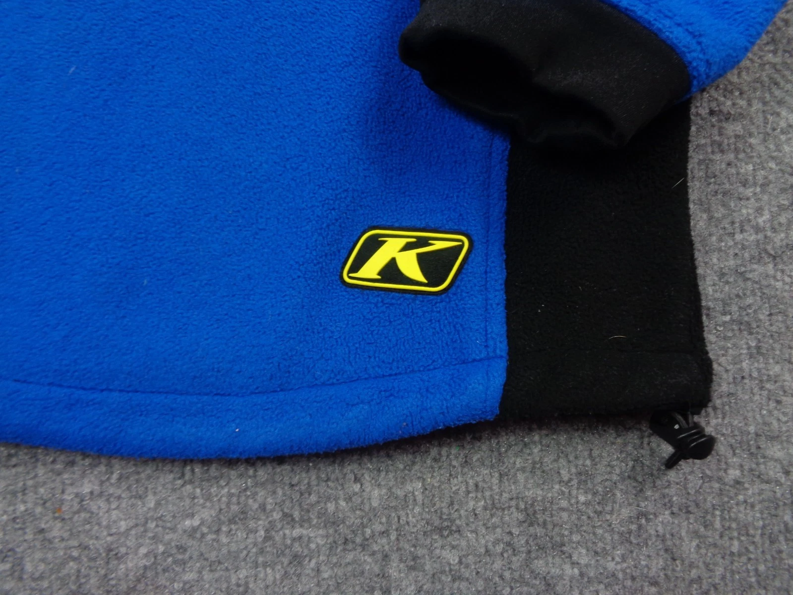 Klim Everest Fleece Jacket Mens Small Black Blue Full Zip Mid-Layer - product detail image 6