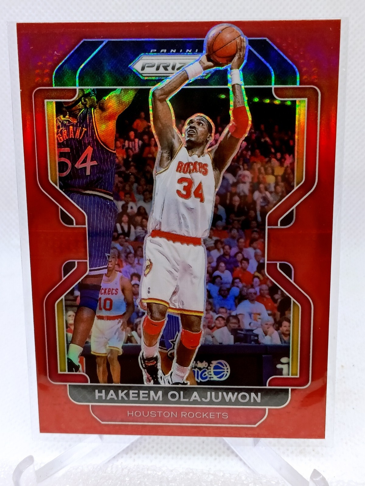 2021-22 Panini Prizm - Hakeem Olajuwon #265 Red Prizm /299