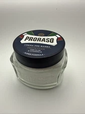 Proraso Blue Protective pre Shave Cream 3.5oz With Aloe Vera & Vitamin E Italy