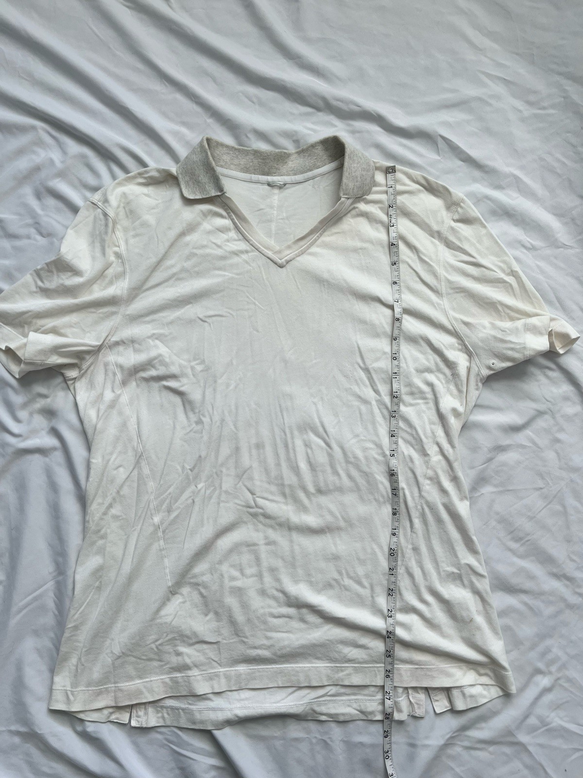 Bundle Two Kit And Ace Polo Shirts, V-Neck Size Medium Gray/Black Cream/Grey image 9