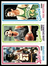 1980-81 Topps #137 / 212 / 229 Mike Cooper / John Shumate / Paul Westphal RC