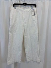 NEW Polo Ralph Lauren Size 4 Twill Wide-Leg Pant in White NWT 125