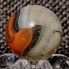 Vitro Agate "Chalkie" Marble. .66" Mint-. HTF Early Example.