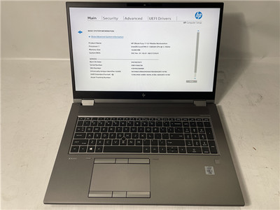 HP ZBook Fury 17 G7 Laptop i7-10850H 2.7GHz 16GB No SSD Win10 COA Grade C
