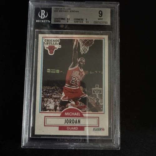 MICHAEL JORDAN 1990-91 Fleer Basketball #26 BGS 9 MINT Bulls