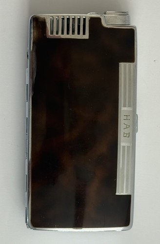 Ronson Pocket Pal Enamel Cigarette Case Lighter 1930s Art Deco Case Tortoise