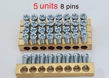 5x 8 pins Copper Ground Neutral Bar Terminal Block Connector Electrical Blocks