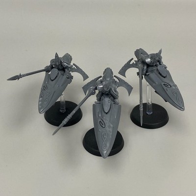 3 UMGEBAUTE SHINING SPEAR ELDAR JETBIKES AELDARI WARHAMMER 40K SPEARS CRAFTWORLD