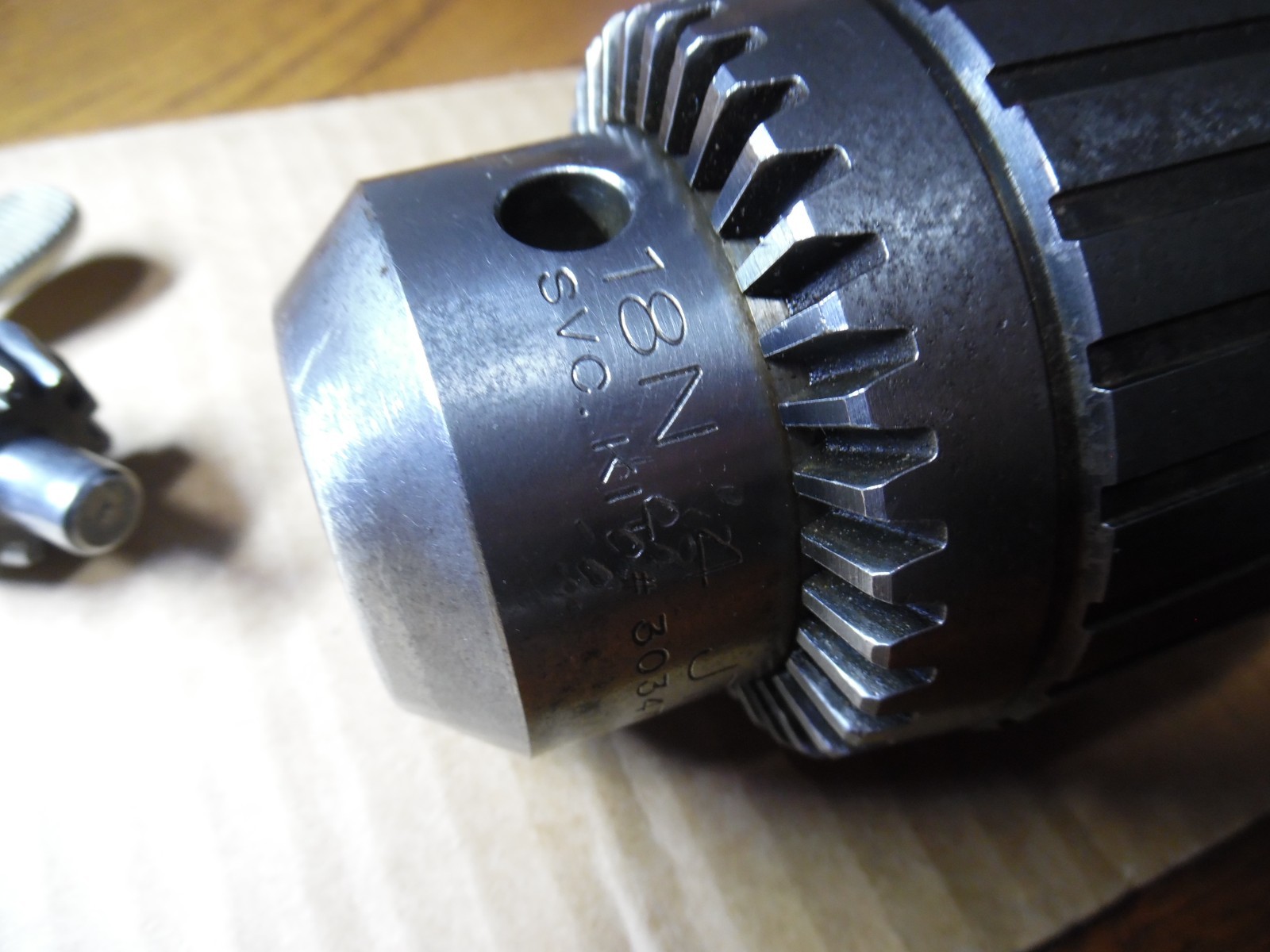 Jacobs No. 18N 1/8"-3/4" Capacity Ball Bearing Super Chuck WITH KEY