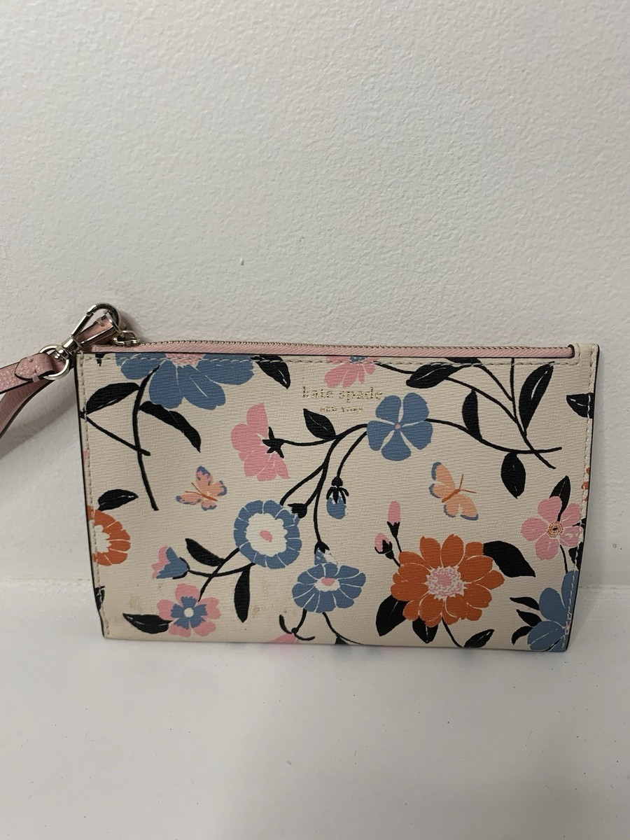 Kate Spade Lucy Floral Wristlet Card Holder in Meringue Multi