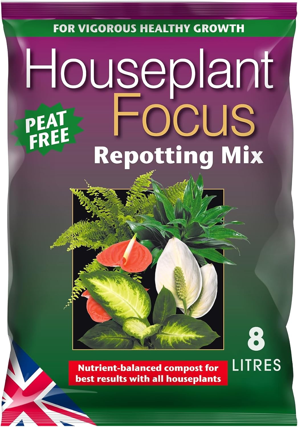 Growth Technology Houseplant Focus Repotting Mix 8L - Image 3
