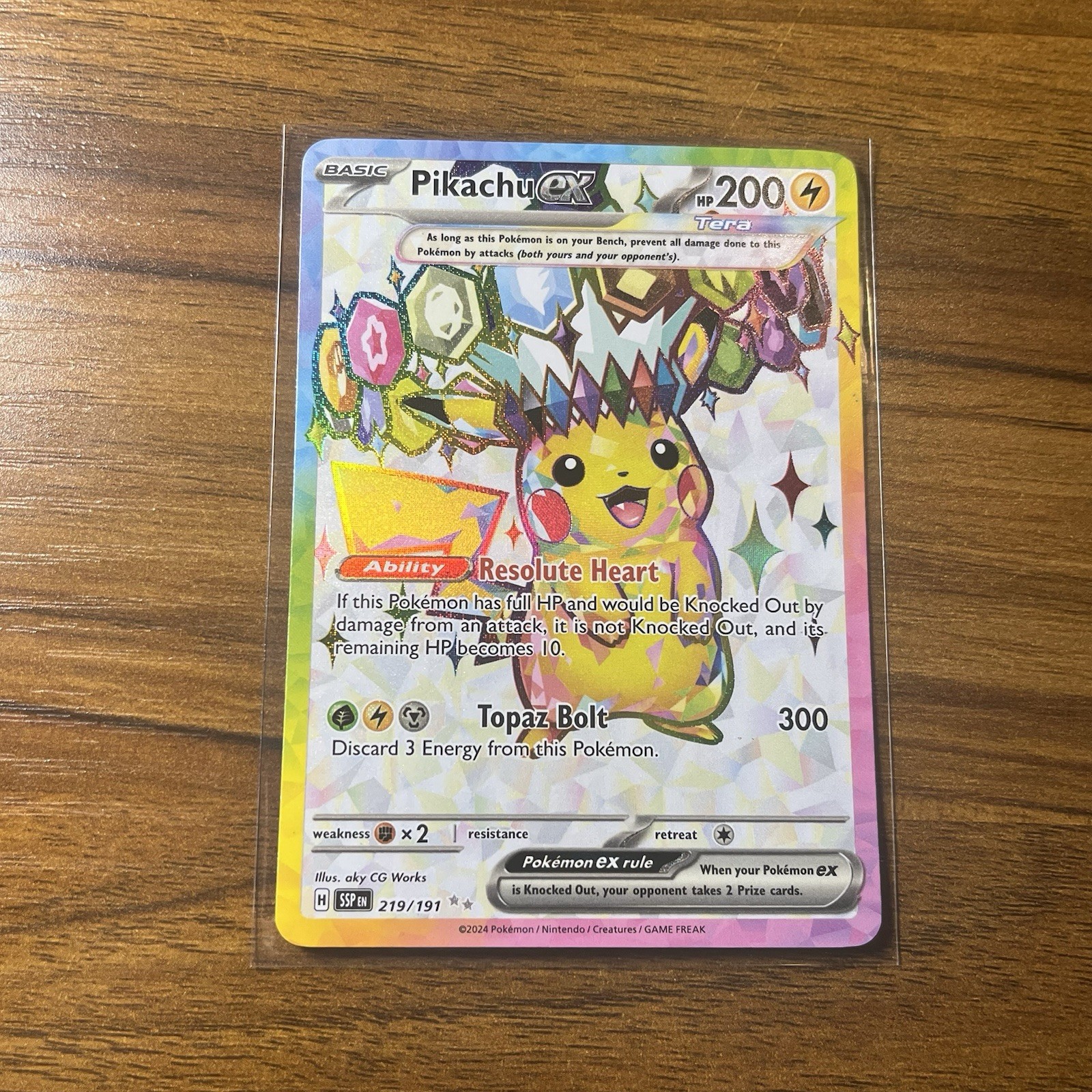 Pikachu ex 2024 Scarlet & Violet: Surging Sparks #219/191 Ultra