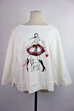 ELISABETTA FRANCHI FELPA COTONE DONNA TG 46 SWEATSHIRT WOMAN ITALY VINTAGE