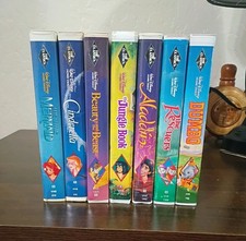 Black Diamond VHS Lot of 7 Disney Movies Used Good