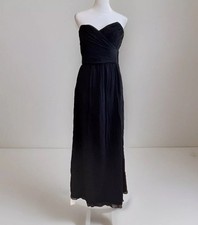 Jenny Yoo Collection Sz 10 Margaux Black Strapless Chiffon Gown