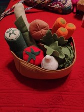 Ikea Duktig Vegetable Basket Plush Soft Toy 10 pc Set Pre-owned