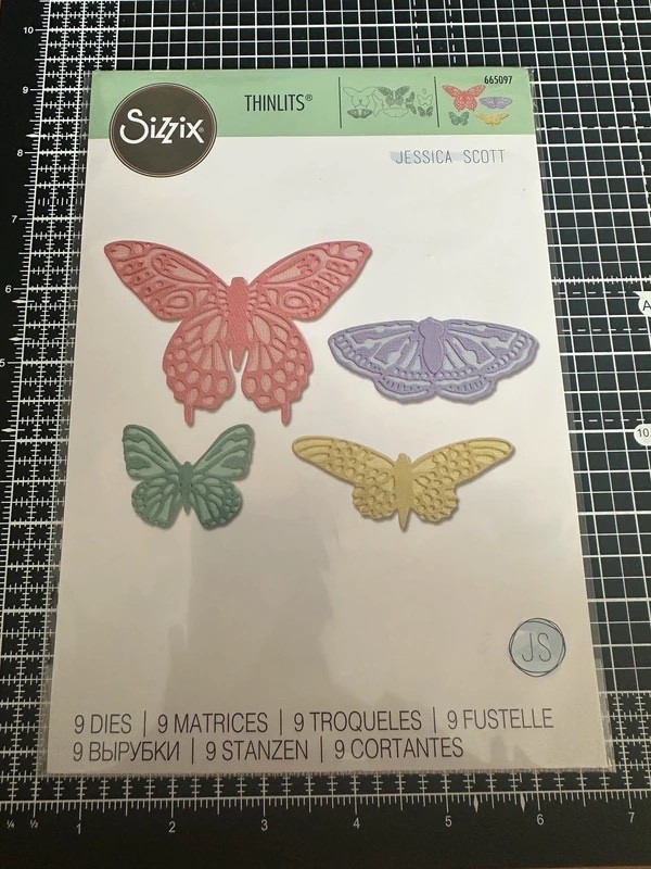 Sizzix Thinlits Die Set Flutter On By 665097 Butterfly Butterflies 9 Dies