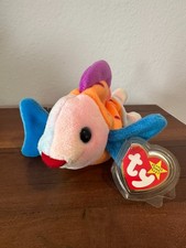 Ty Beanie Baby LIPS the Tropical Fish 8 Inch NEW MWMT Plush Stuffed Animal Toy