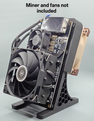 NerdQAxe++ Stand with 92mm rear fan mount Black - 4TH OF JULY SALE