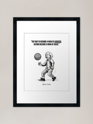 Albert Einstein Zitat Poster. Rahmen gerahmt Wandbild Poster Leinwanddruck Bild