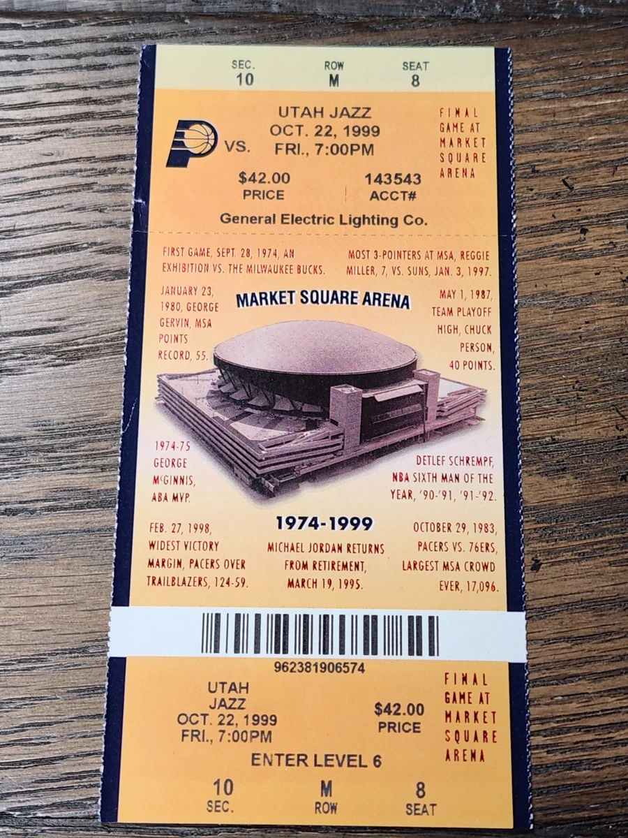 Basketball Indiana Pacers Vintage Sports Ticket Stubs for sale | eBay
