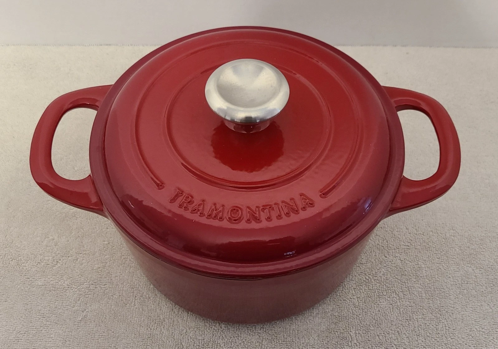 Tramontina 3.5 Quart Pot With Lid Enameled Cast Iron Dutch Oven Red