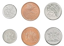 Trinidad & Tobago 5-25 Cents 3 Pcs Set, 2017-2023, KM #30b-32b, Mint X 10 PCS